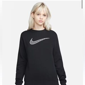 SALE ⭐️⭐️⭐️ Nike Women's Black and white gingham swoop crew sweatshirt